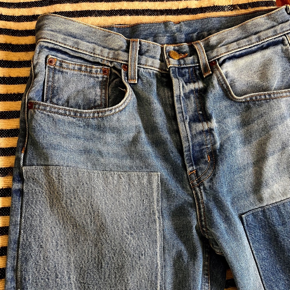 B Sides Patchwork Boyfriend Jeans